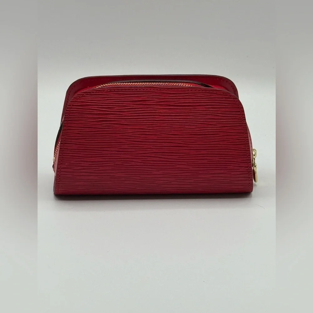 LOUIS VUITTON Epi Dauphine PM Pouch Castilian Red EUC